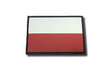 Naszywka PVC flaga Polski - kolorowa - 79x54mm